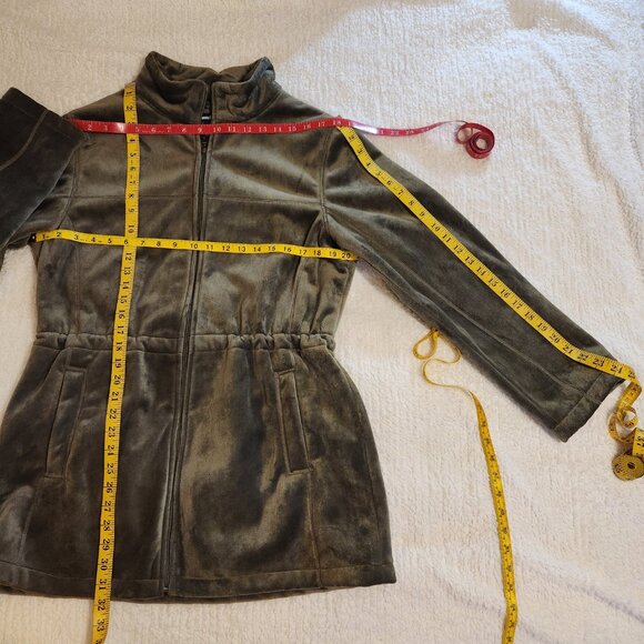 Westbound Soft Smokey Green Zip Front LS Winter Coat Medium - Picture 14 of 16